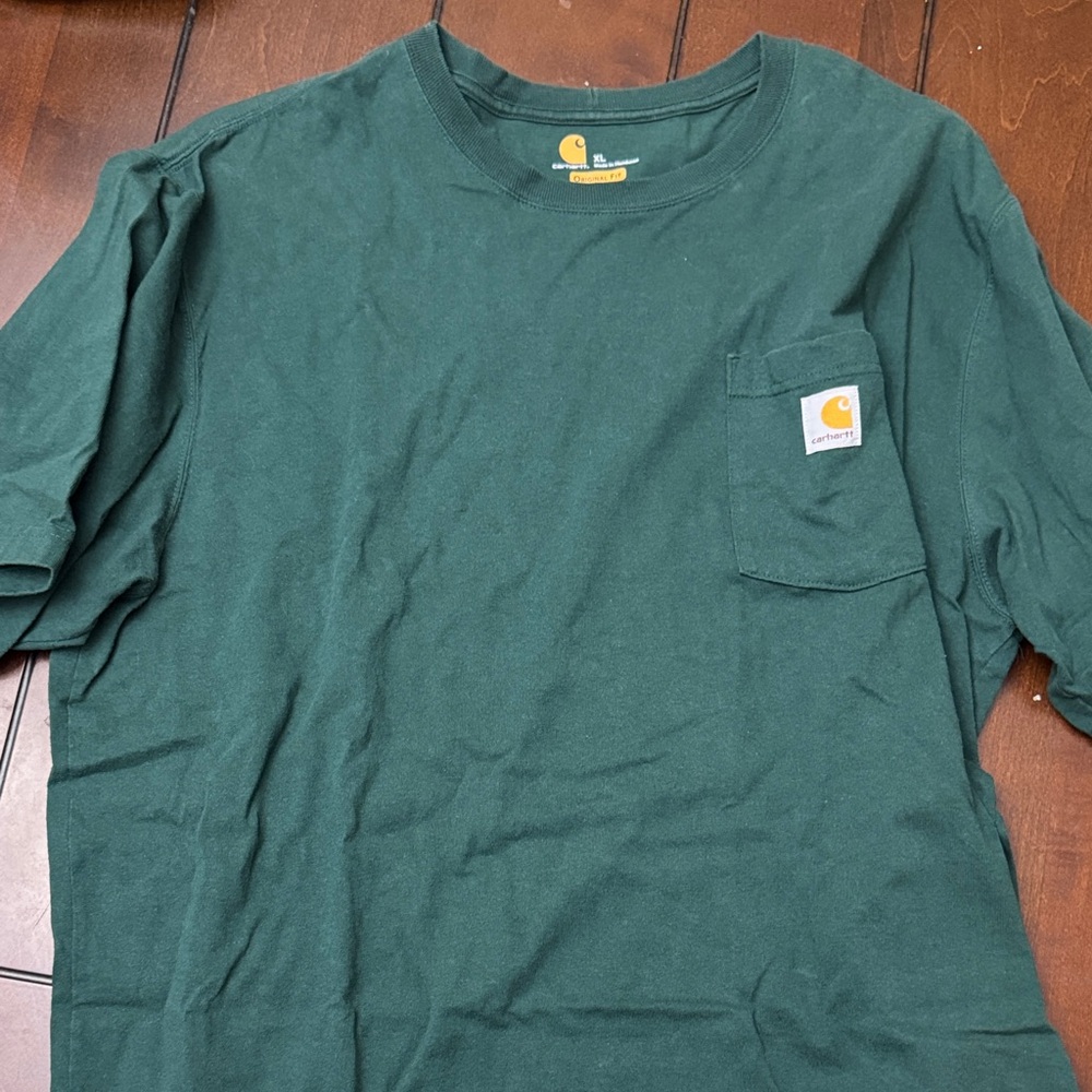 Carhartt Forest Green Tee with Pocket